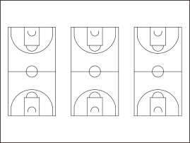 バスケットボール3面