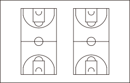 バスケットボール2面